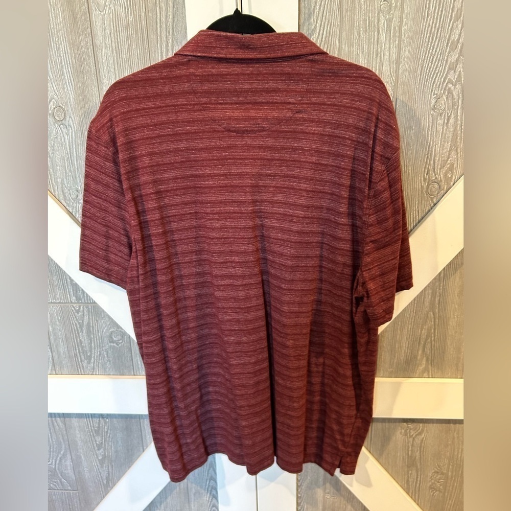 121. English Laundry brand men’s burgundy stripe polo shirt SZ XXL. - Picture 2 of 3